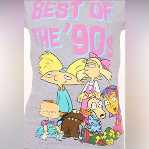 Best of 90s Long Sleeve Tshirt- Heather Grey XL